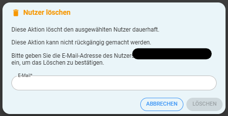 Delete user