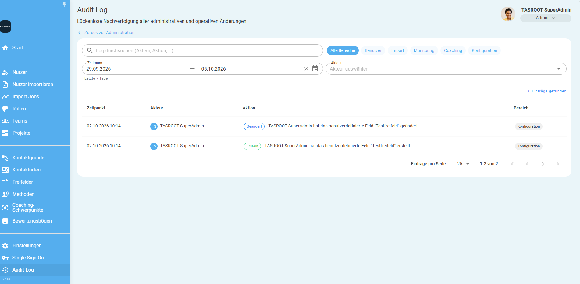 Audit Log Overview